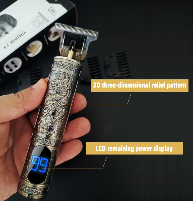 Rasoir Électrique Professionnel 3-en-1 pour Hommes Tondeuse à barbe • Rasoir cheveux & contours • Style barber haute précision