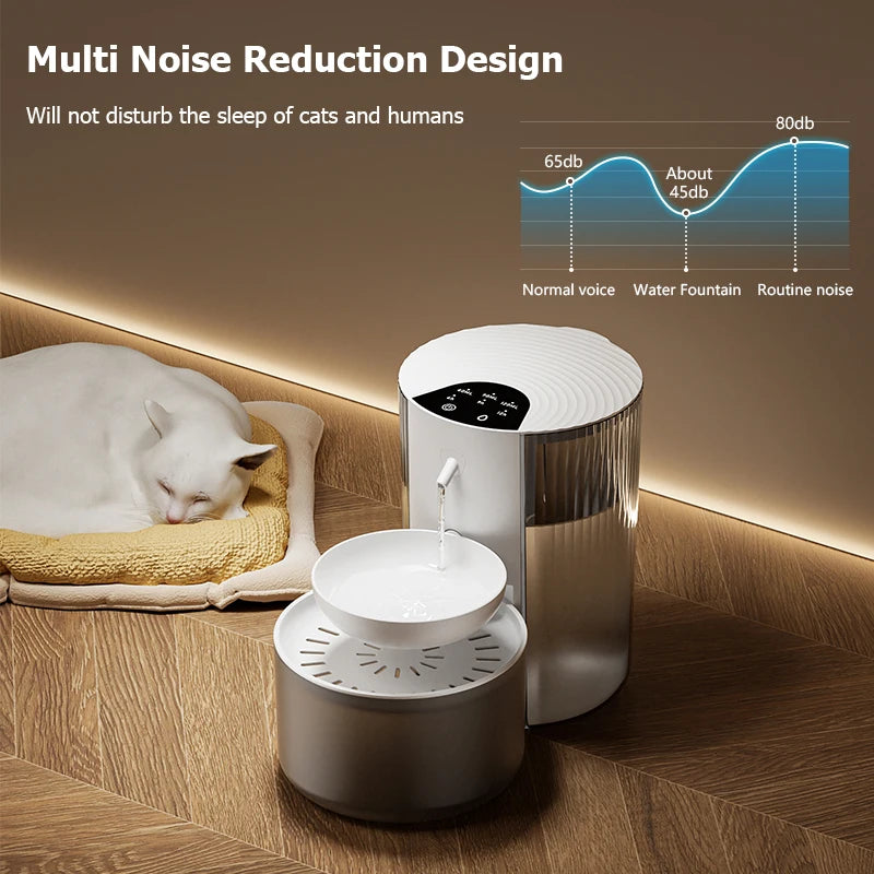 Distributeur d'eau intelligent pour animaux de compagnie, fontaine d'eau sans fil pour chat, distributeur d'eau pour chien, chargeur d'eau automatique rechargeable