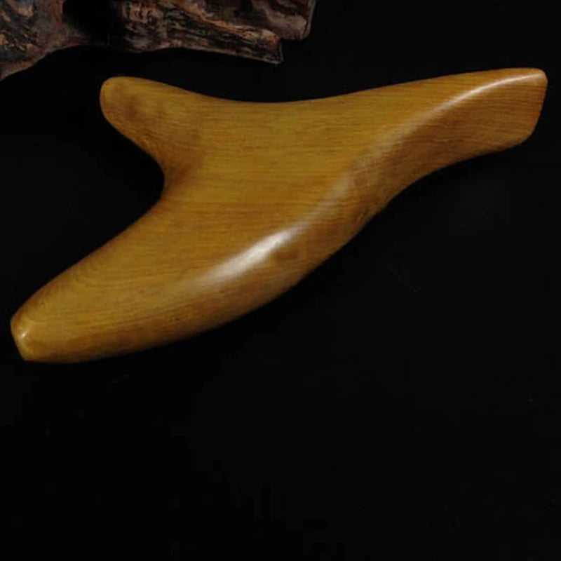 Masseur en bois triangulaire Corps Cou Relaxation de la circulation sanguine Trijumeau Parfumé en bois Outil de réflexologie Thérapie SPA