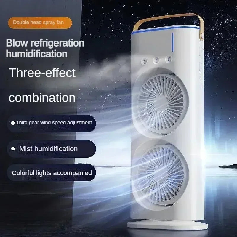 Nouveau ventilateur de climatisation par pulvérisation, portable, électrique avec lumière