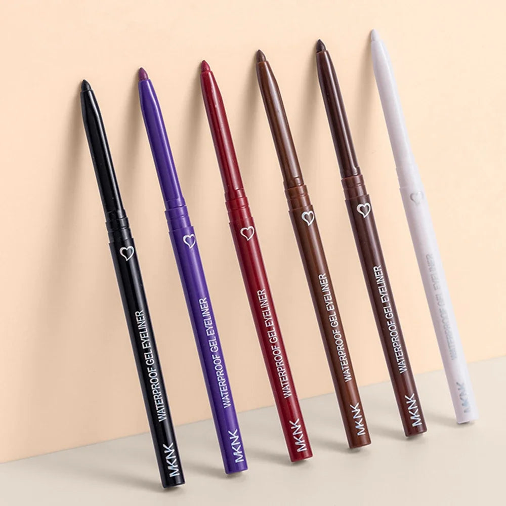 Stylo Eyeliner Imperméable Blanc Noir Marron Crayon À Séchage Rapide Longue durée.