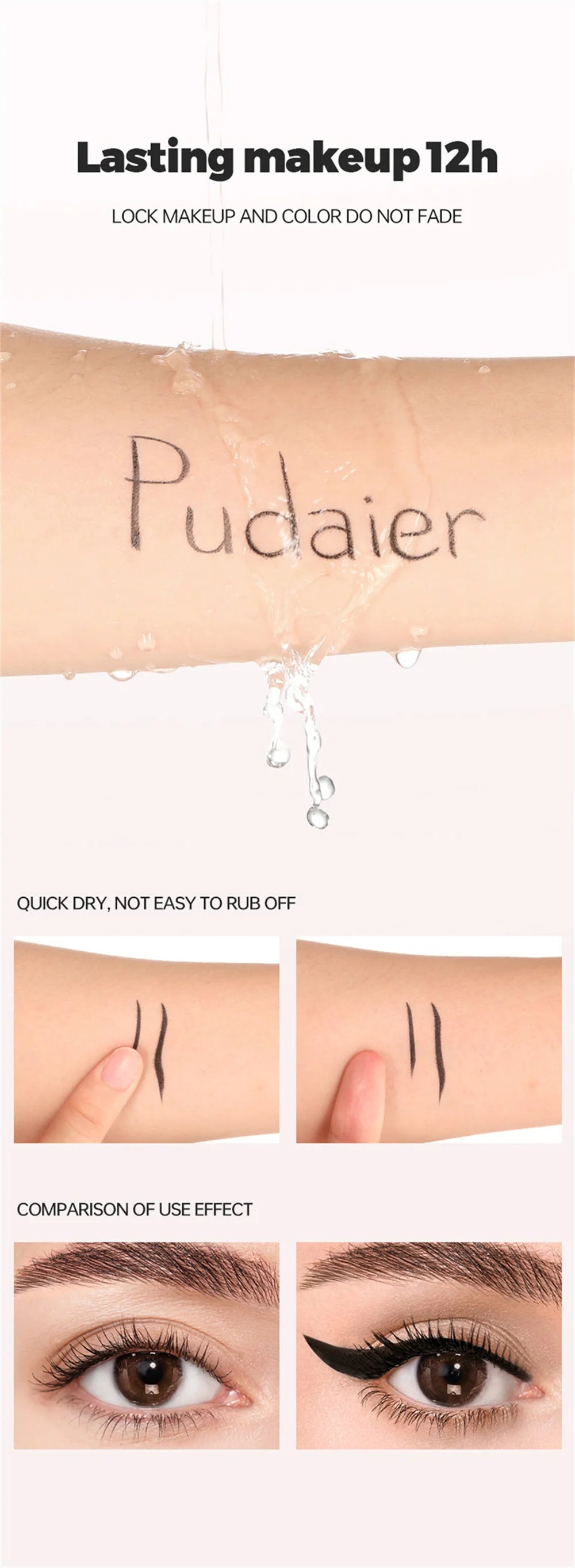 Stylo Eyeliner liquide noir imperméable Ultra-fin Anti-Smudge Durant Lisse Lying Silkworm Eyes Liner Pencils Eye Makeup Tools