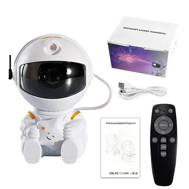 Projecteur d'étoiles Galaxy Night Light Astronaute Space Projector Starry Nebula Ceiling LED Lamp for Bedroom Home Decorative kids gift