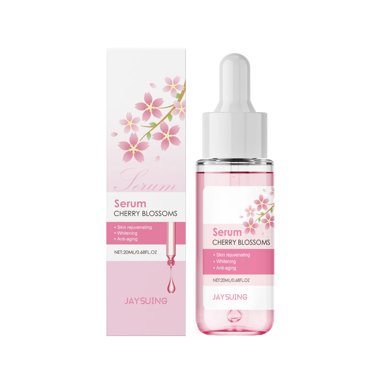 Sakura Skincare Set Crème hydratante pour le visage Sérum Toner Nettoyant pour le visage Crème pour les yeux Kit de soins du visage éclaircissant anti-rides pour femmes