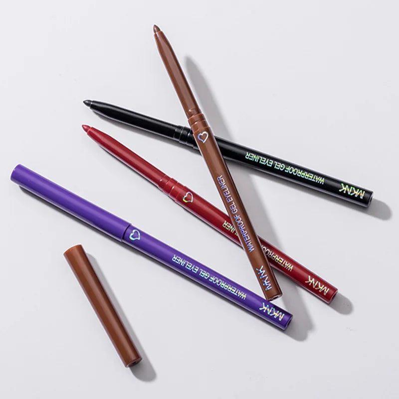 Stylo Eyeliner Imperméable Blanc Noir Marron Crayon À Séchage Rapide Longue durée.