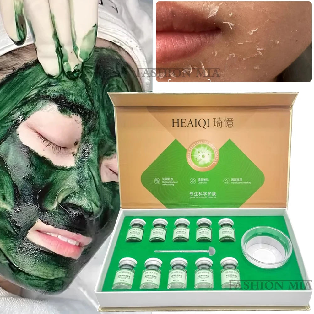 Kit de peeling blanchissant aux algues, masque naturel aux extraits de plantes.