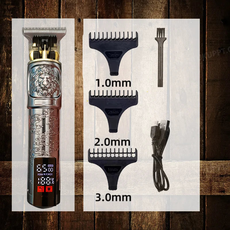 Rasoir Électrique Professionnel 3-en-1 pour Hommes Tondeuse à barbe • Rasoir cheveux & contours • Style barber haute précision