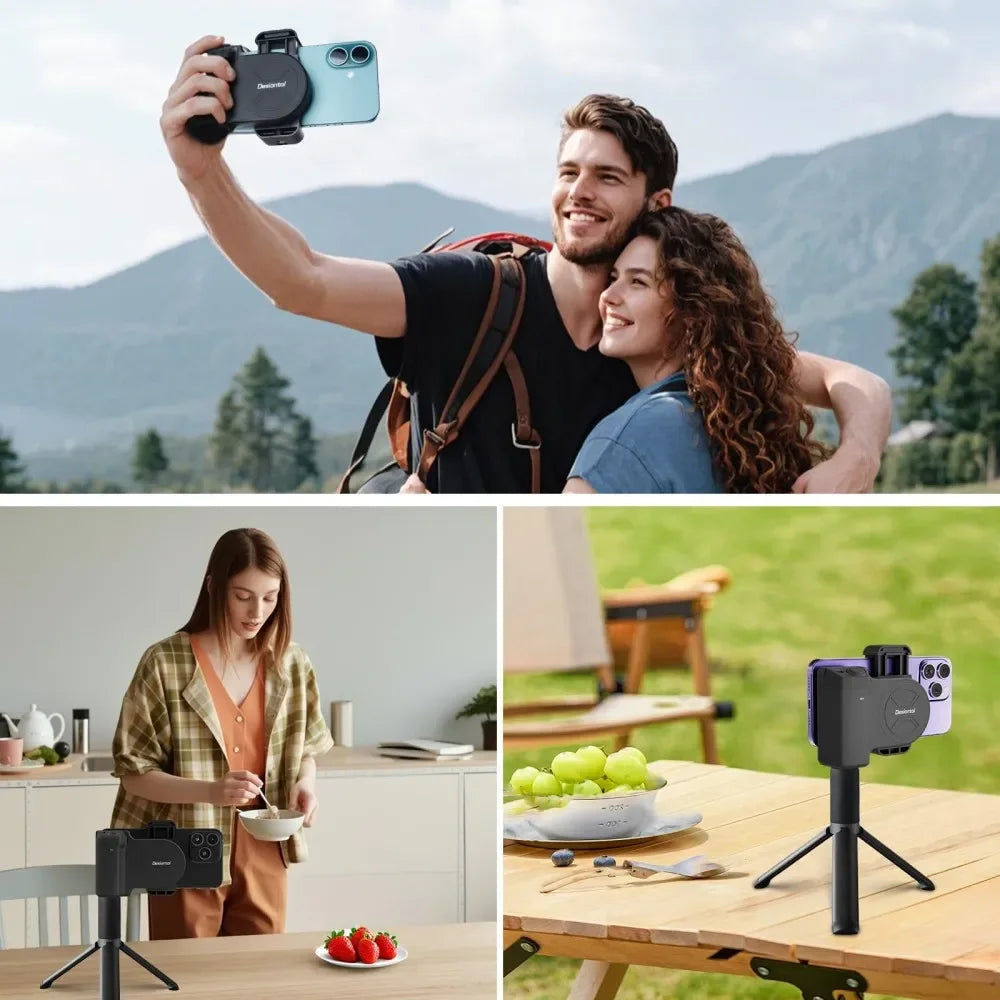Smartphone Selfie Handle Phone Camera Snap Grip avec télécommande d’obturateur détachable pour iPhone 16/15/14 Vlog Video Shoot Accessoire