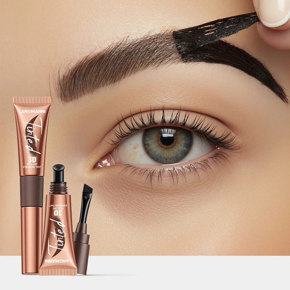 Gel de teinture pour sourcils 3 couleurs, imperméable, longue tenue, naturel, amovible, sans bavures, tatouage, maquillage.