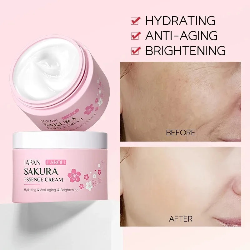 LAIKOU SAKURA Face Cream Smoothing Moisturizer Whitening Nourishing Oil Control Skin Care 25g