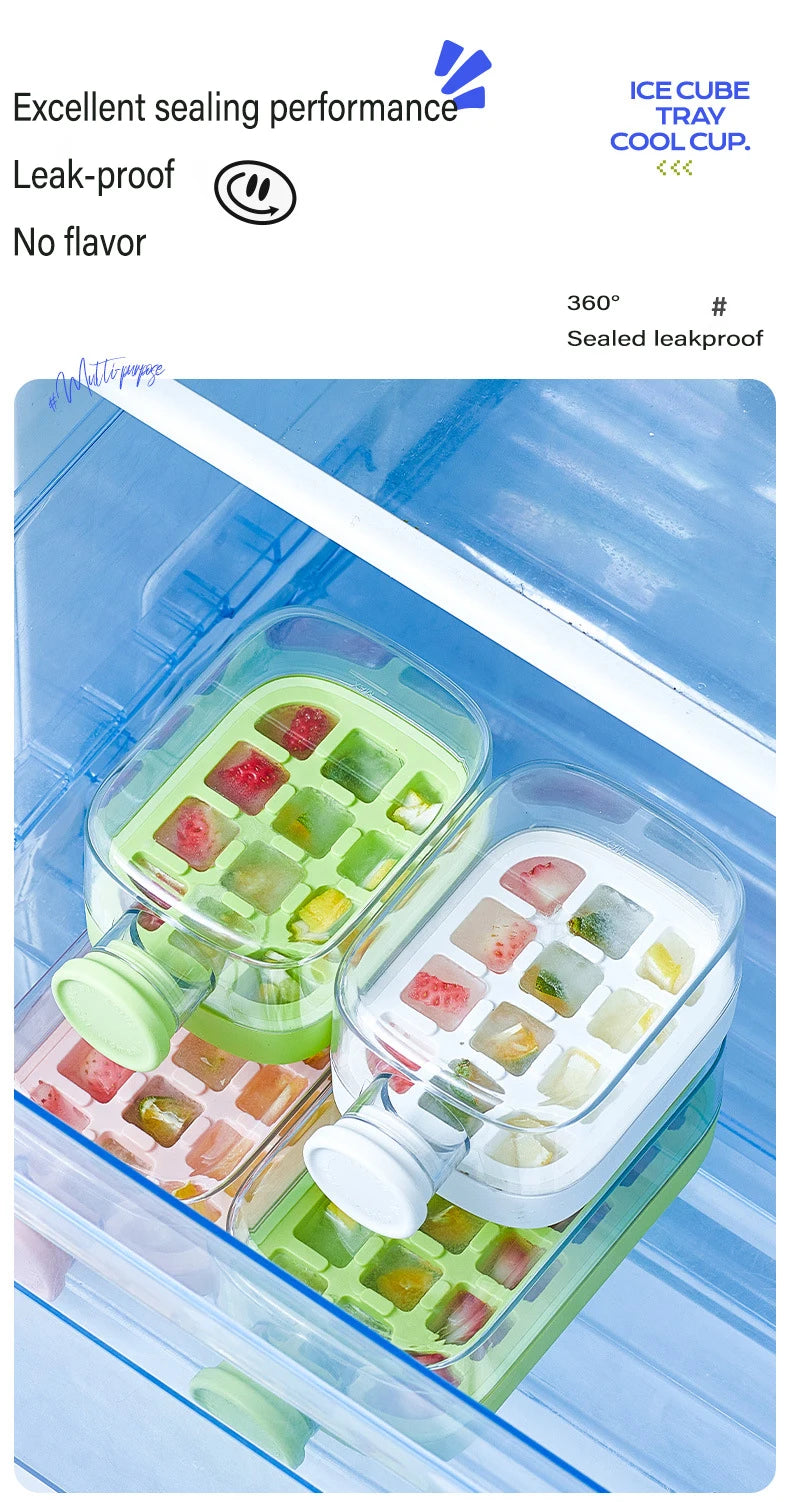 Moule à glaçons en silicone avec couvercles de grande capacité de qualité, réutilisable sans BPA.