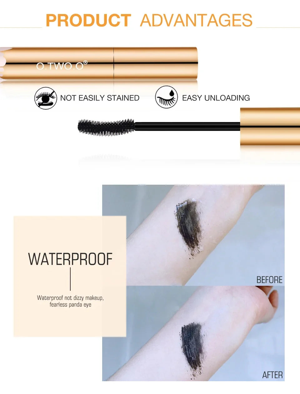 Mascara 3D Allongant Noir – Extension de Cils Effet Volume, Longueur et Définition