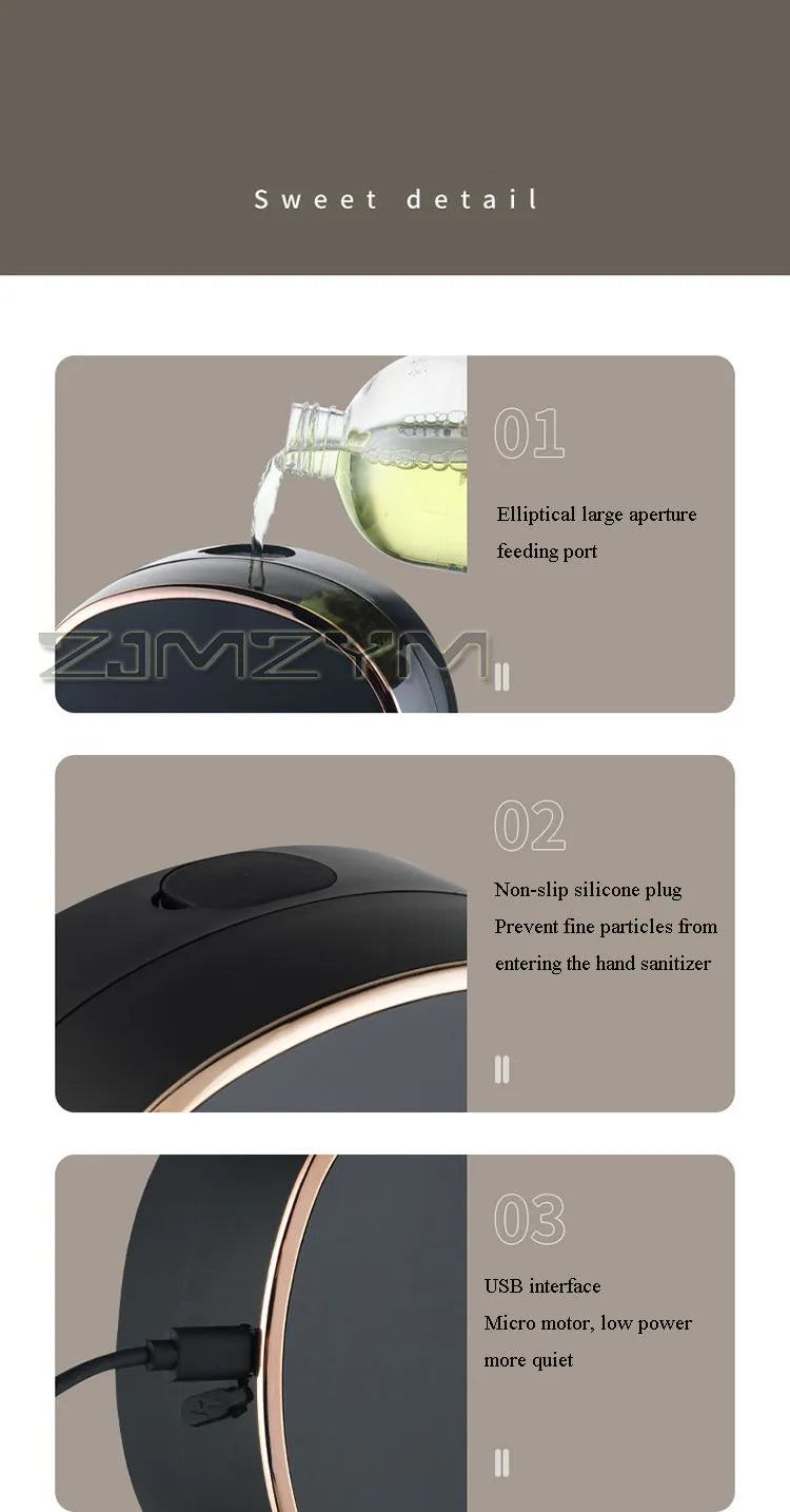 Distributeur de savon intelligent à 3 vitesses Lave-mains à induction sans contact Distributeur de savon liquide mural avec affichage numérique de température