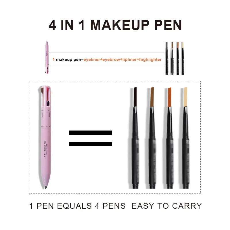 Crayon à sourcils 4 en 1, eye-liner, waterproof, longue tenue.