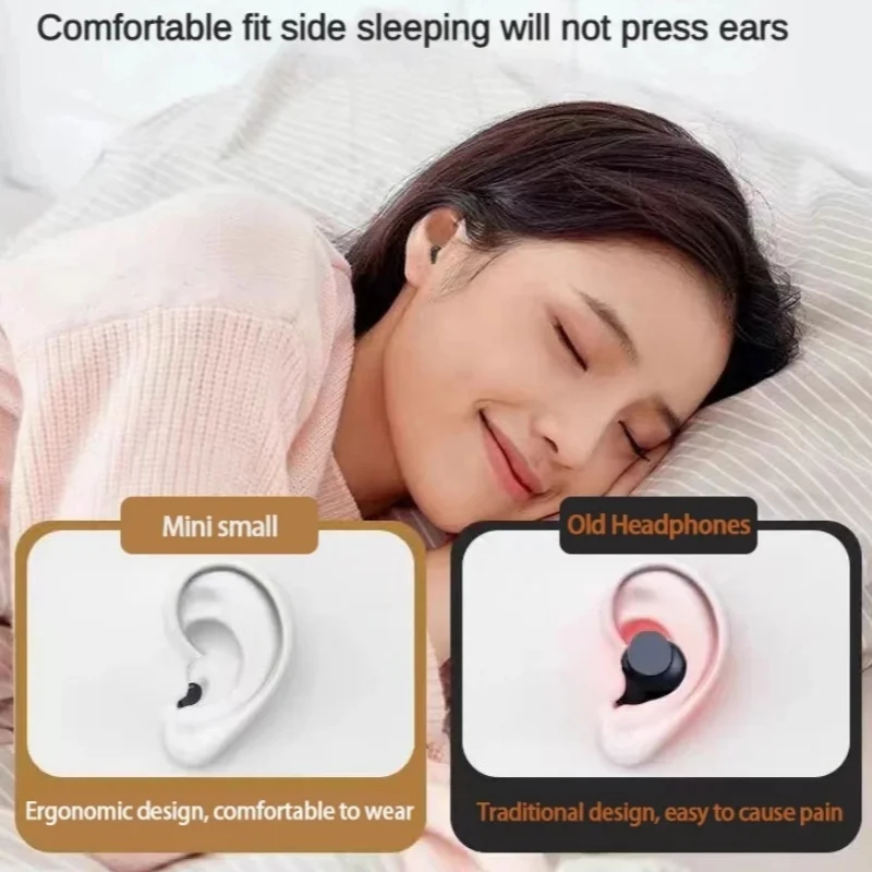 Xiaomi Mini sans fil Bluetooth 5.3 Casque Petits écouteurs Sommeil Travail Musique Sports Invisible HD HIFI Basse Qualité sonore Écouteurs