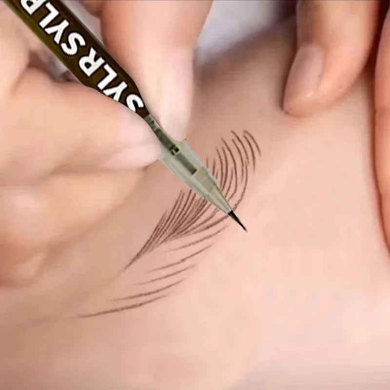 Stylo à sourcils ultra fin de 0,008 mm, longue durée, résistant aux taches, imperméable, haute pigmentation.