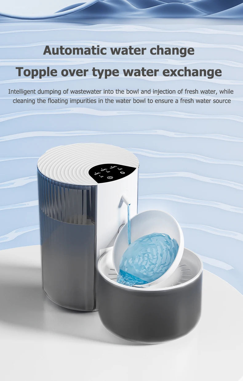 Distributeur d'eau intelligent pour animaux de compagnie, fontaine d'eau sans fil pour chat, distributeur d'eau pour chien, chargeur d'eau automatique rechargeable