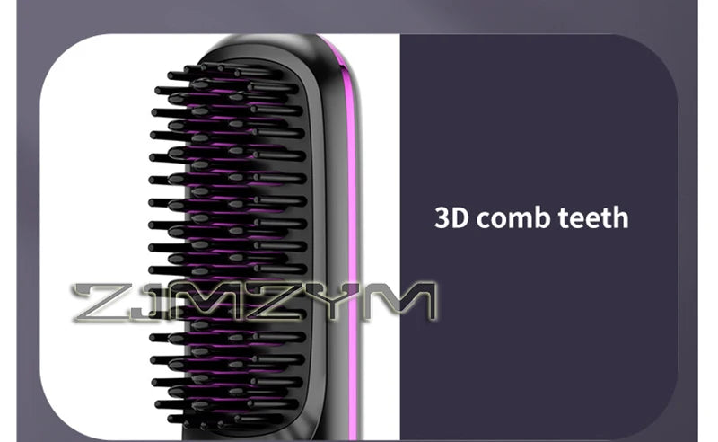 Lisseur à cheveux sans fil Lisseur à cheveux plats portable avec écran LCD Affichage numérique Outil de coiffure pour cheveux raides et bouclés