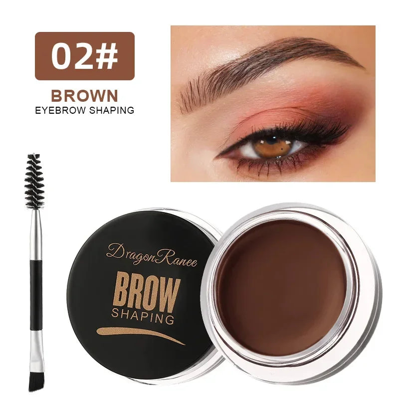 Crème pour sourcils noir brun mat 3D Teinte naturelle.