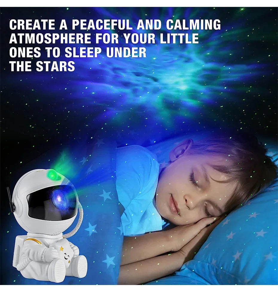 Projecteur d'étoiles Galaxy Night Light Astronaute Space Projector Starry Nebula Ceiling LED Lamp for Bedroom Home Decorative kids gift