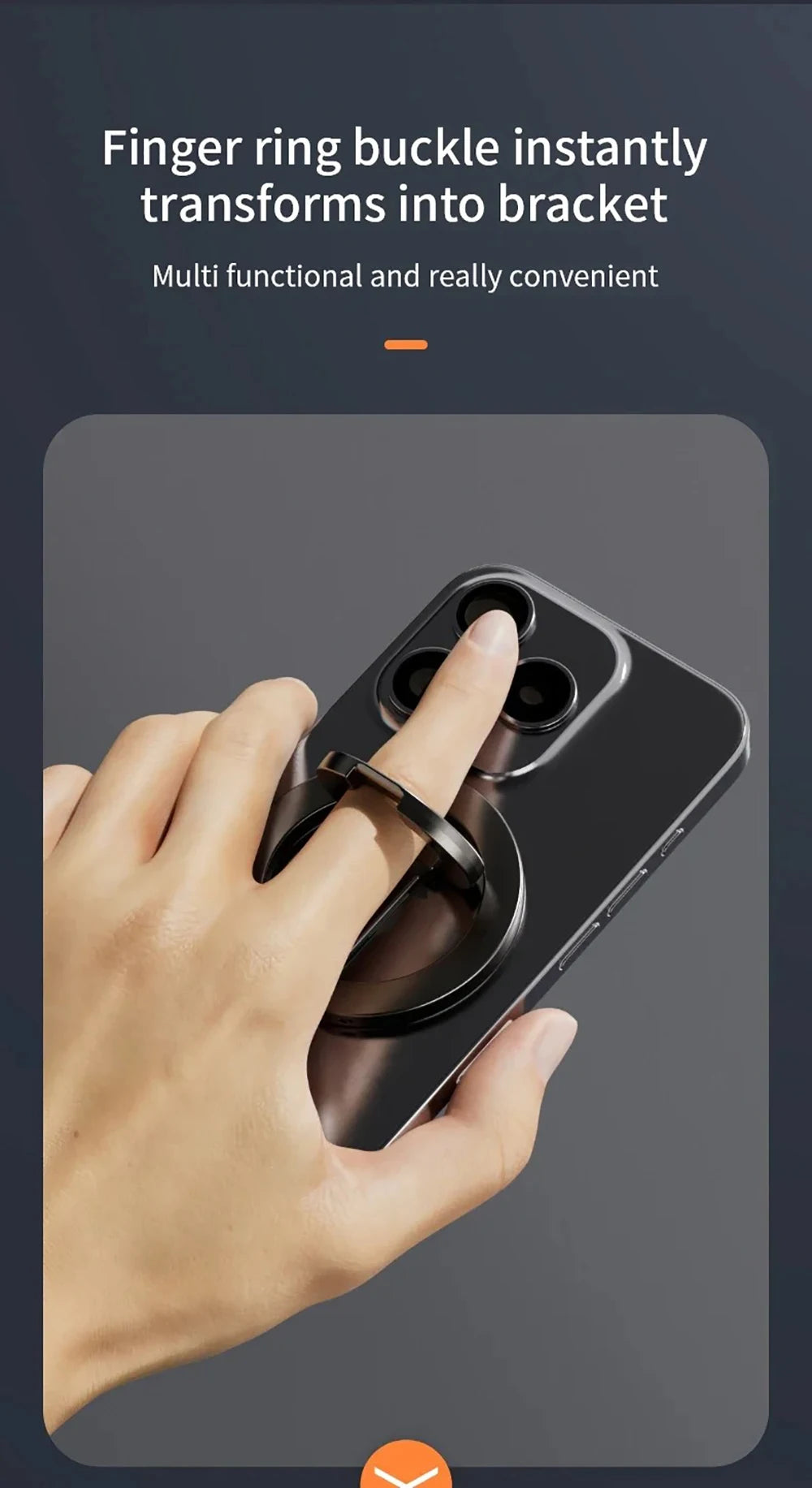 Support d'anneau de téléphone magnétique double face Support de téléphone portable pliable portable Support de voiture Accessoires de téléphone pour iPhone Huawei Xiaomi