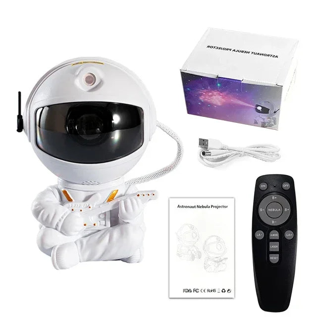 Projecteur d'étoiles Galaxy Night Light Astronaute Space Projector Starry Nebula Ceiling LED Lamp for Bedroom Home Decorative kids gift