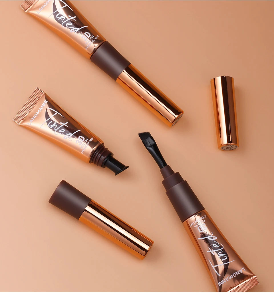 Gel de teinture pour sourcils 3 couleurs, imperméable, longue tenue, naturel, amovible, sans bavures, tatouage, maquillage.