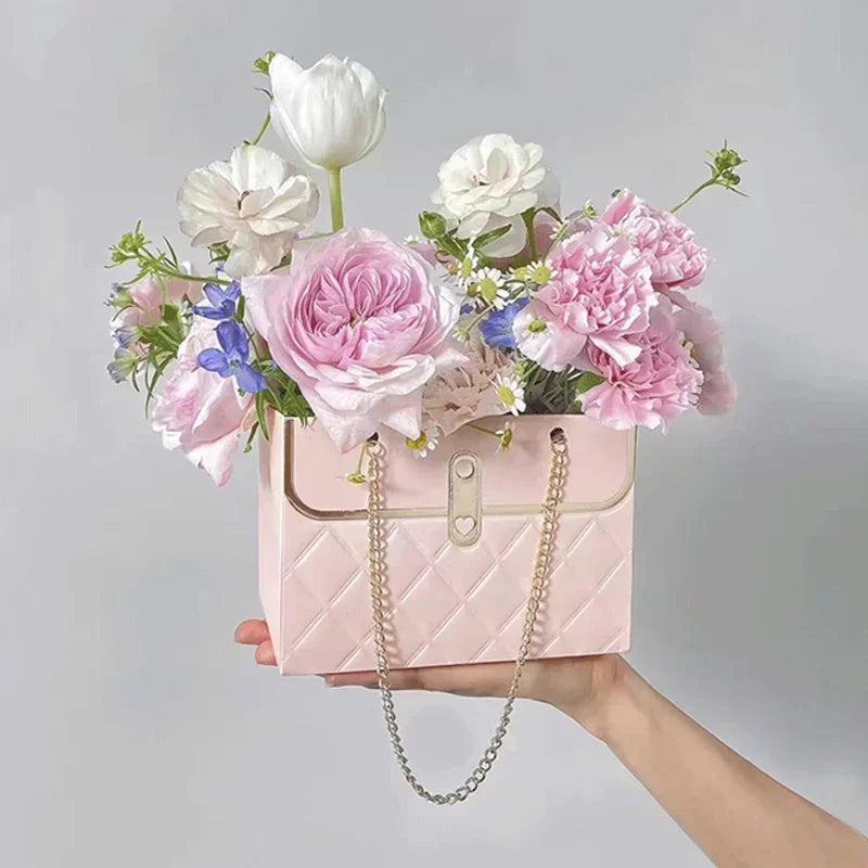 Boîte à fleurs, boîte d'emballage de roses, portable, pour la Saint-Valentin