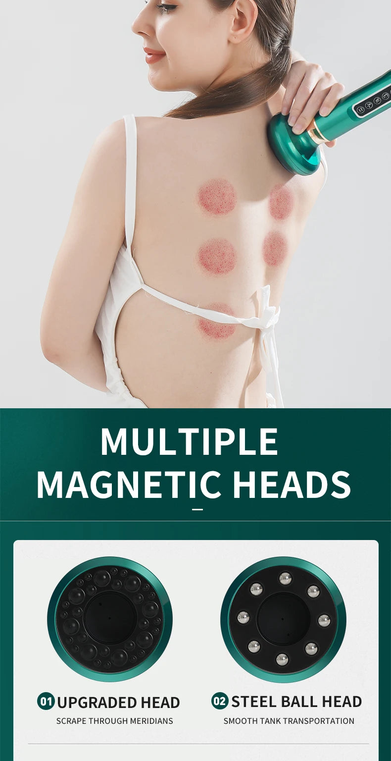 Masseur de Ventouses Électrique Thérapie Infrarouge • Aspiration par Vide • Anti-Cellulite • Massage Gua Sha
