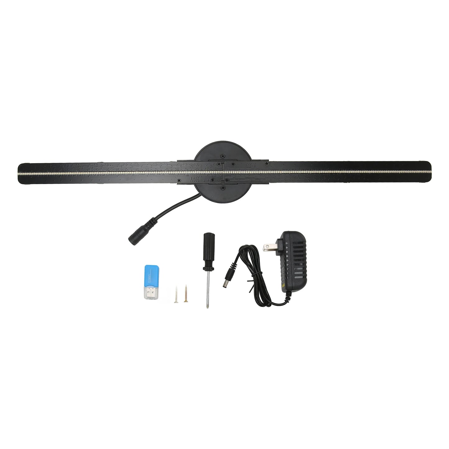 Ventilateur d'hologramme 3D 16.5in 2000x224 Projecteur 3D WiFi avec 224 perles lumineuses LED pour la publicité.