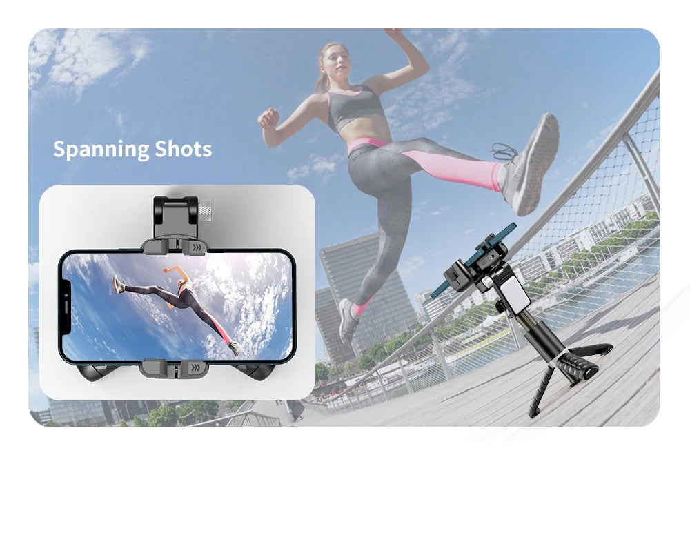 Selfie Stick Téléphone Cardan Stabilisateur Pour iPhone Android Action Caméra Trépied Téléphone Portable Cellule Mobile Smartphone Poignée Poignée Vidéo