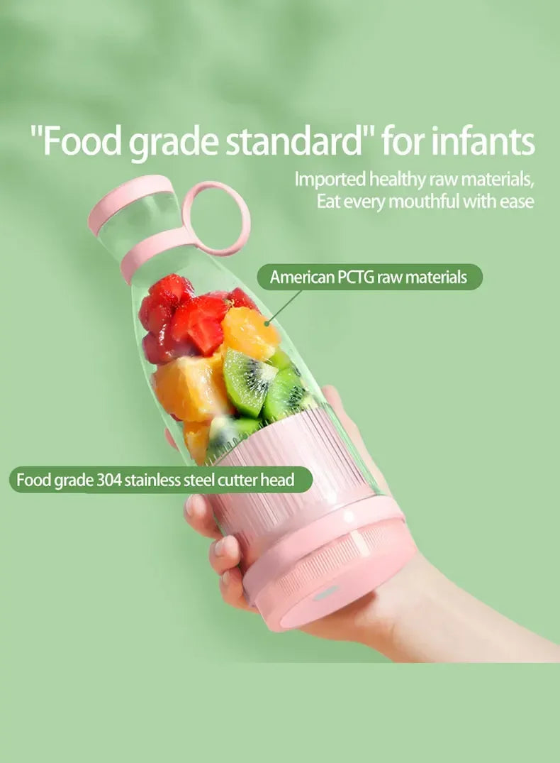 Presse-agrumes électrique Tasse 6 lames Mélangeur Milkshake Machine USB Portable Fruit Milk Mixing Tool Mini Fresh Juice Blender