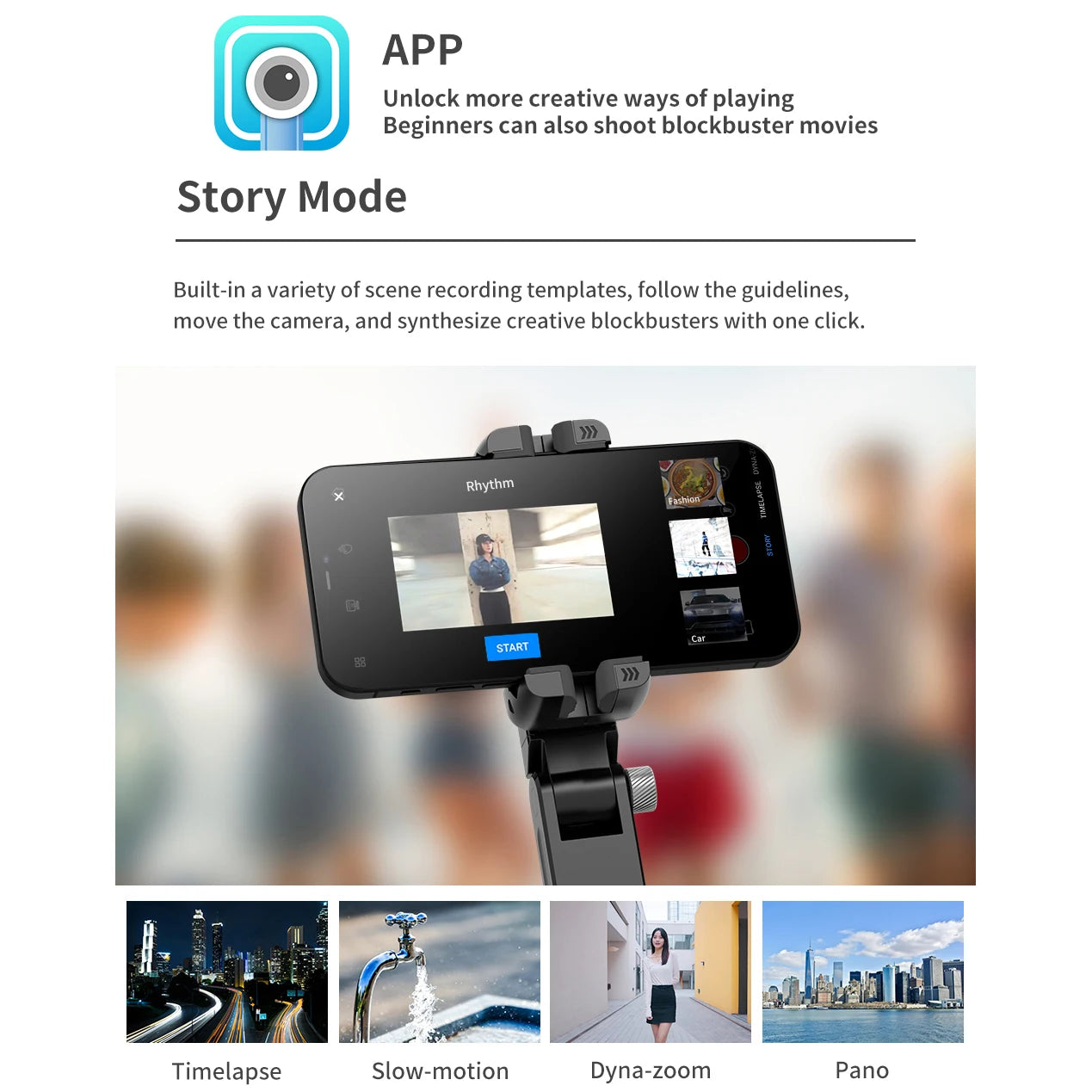 Selfie Stick Téléphone Cardan Stabilisateur Pour iPhone Android Action Caméra Trépied Téléphone Portable Cellule Mobile Smartphone Poignée Poignée Vidéo