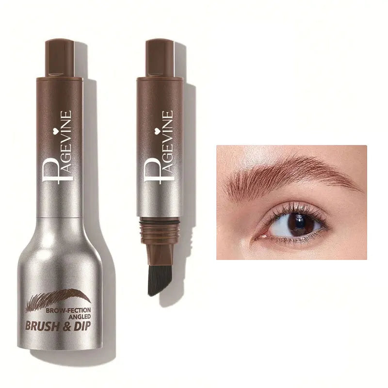 Crème de teinture pour sourcils imperméable longue durée avec pinceau, crayon à sourcils liquide anti-taches pour des sourcils précis et d'aspect naturel