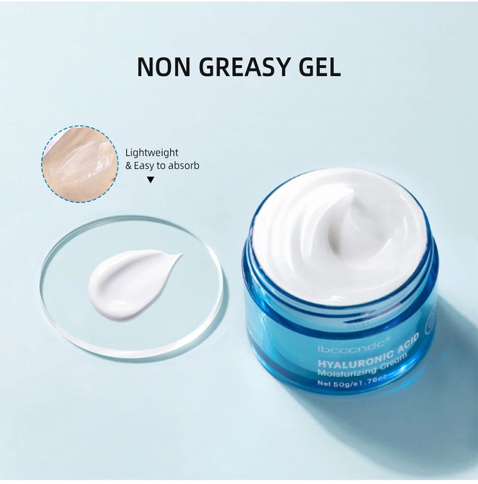 Crème en gel à l'acide hyaluronique Hydratant pour le visage hydratant pour hydrater et lisser la peau extra-sèche Nourrir améliorer le grains de peau