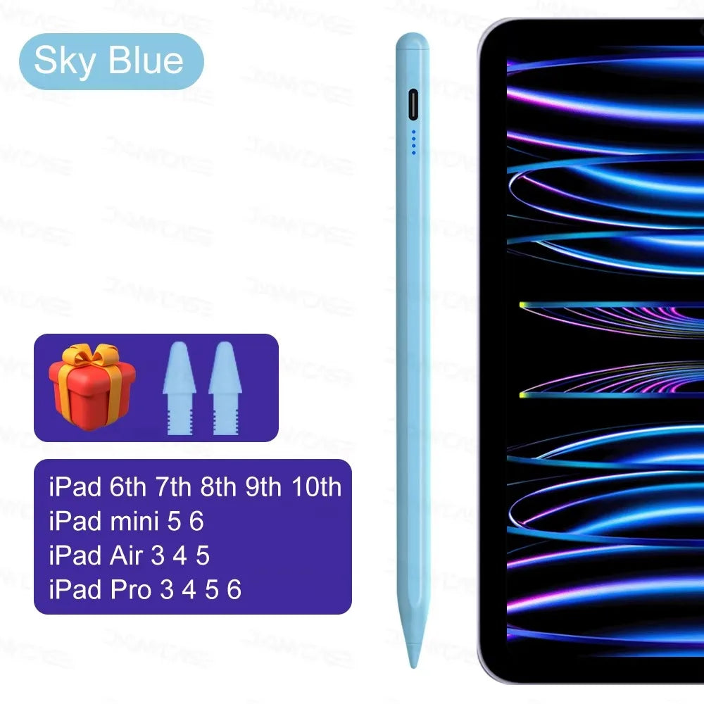 Pour iPad Pencil 10e génération Air 6 M2 Pro M4 Stylus avec inclinaison de la paume, pour iPad Pro 11 12.9 Air 4/5 7/8/9 mini 56 7 Tablette
