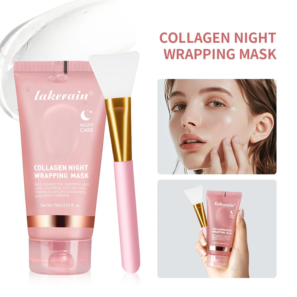 Masque de Nuit au Collagène – Crème Hydratante & Raffermissante