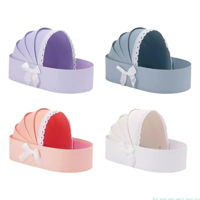 Coffret cadeau unique en forme de berceau, réutilisable, idéal pour baby shower