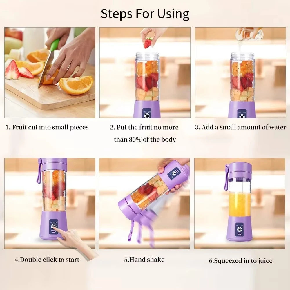 Xiaomi Electric Fruit Juicer Portable Handheld Usb Charging Personal Fresh Milk Smoothie Maker Mixer Cup For Home Picnic Office