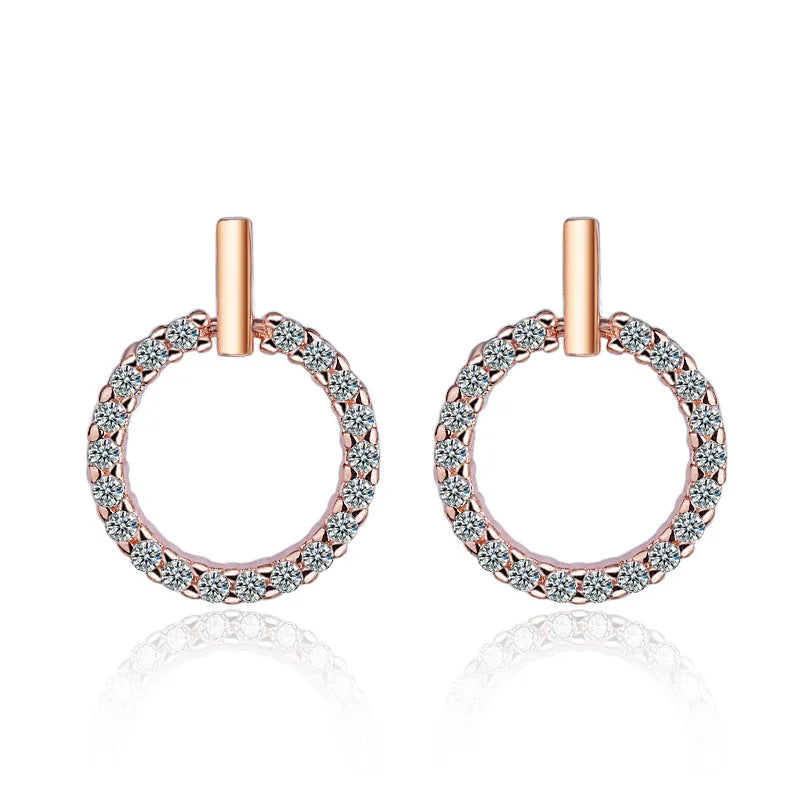 Boucles d'oreilles en argent sterling 925 avec zircons CZ
