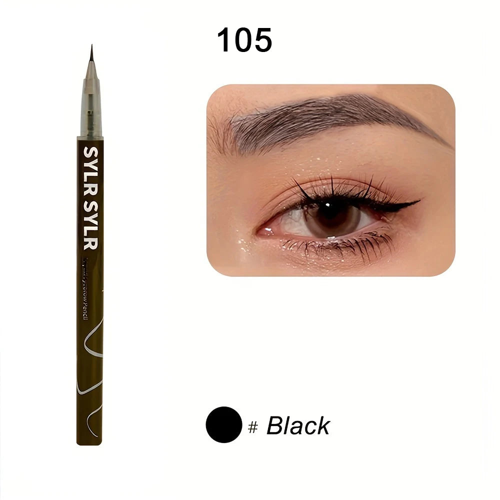 Stylo à sourcils ultra fin de 0,008 mm, longue durée, résistant aux taches, imperméable, haute pigmentation.