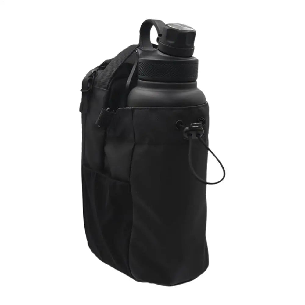 Sac à bandoulière magnétique pour salle de sport Bouteille d’eau et support de téléphone Sac à bandoulière imperméable pour les sports de plein air Accessoires de fitness de voyage