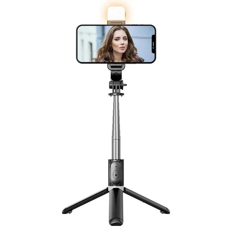 360 Rotate Mobile Phone Holder Selfie Stick Tripod Outdoor Photography Vlog Video Recording with Wireless Remote For Smart phone