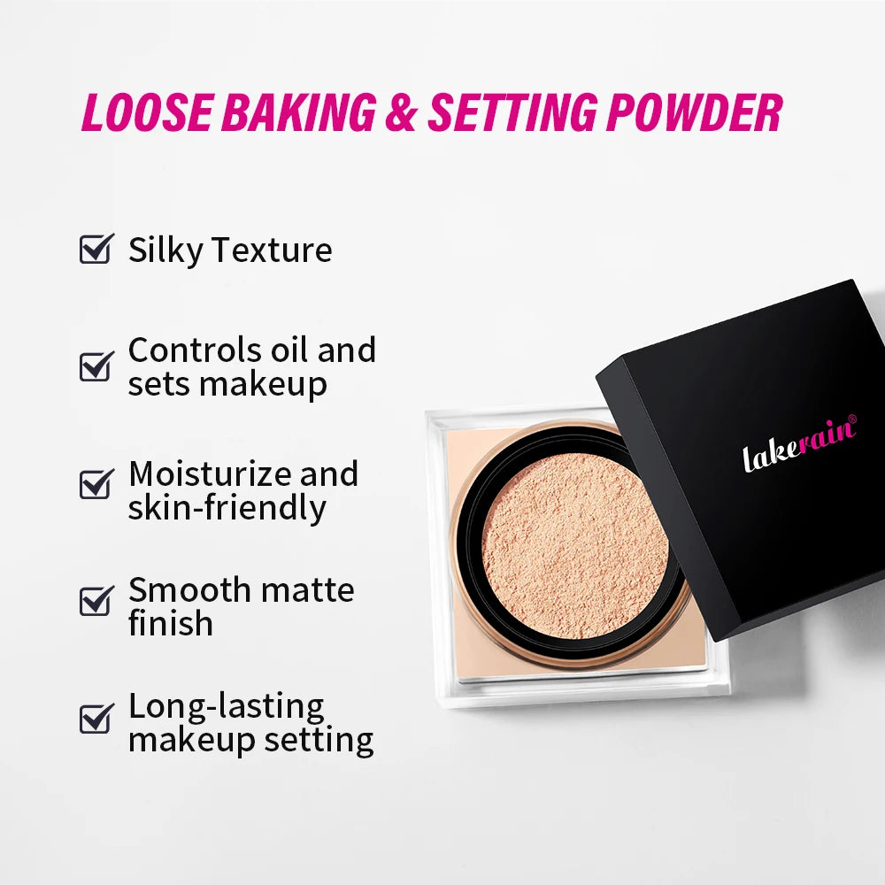 poudre de fixation en Contrôle de longue durée Visage naturel mat Imperméable BrighTening Poudre en vrac Maquillage Cosmétiques