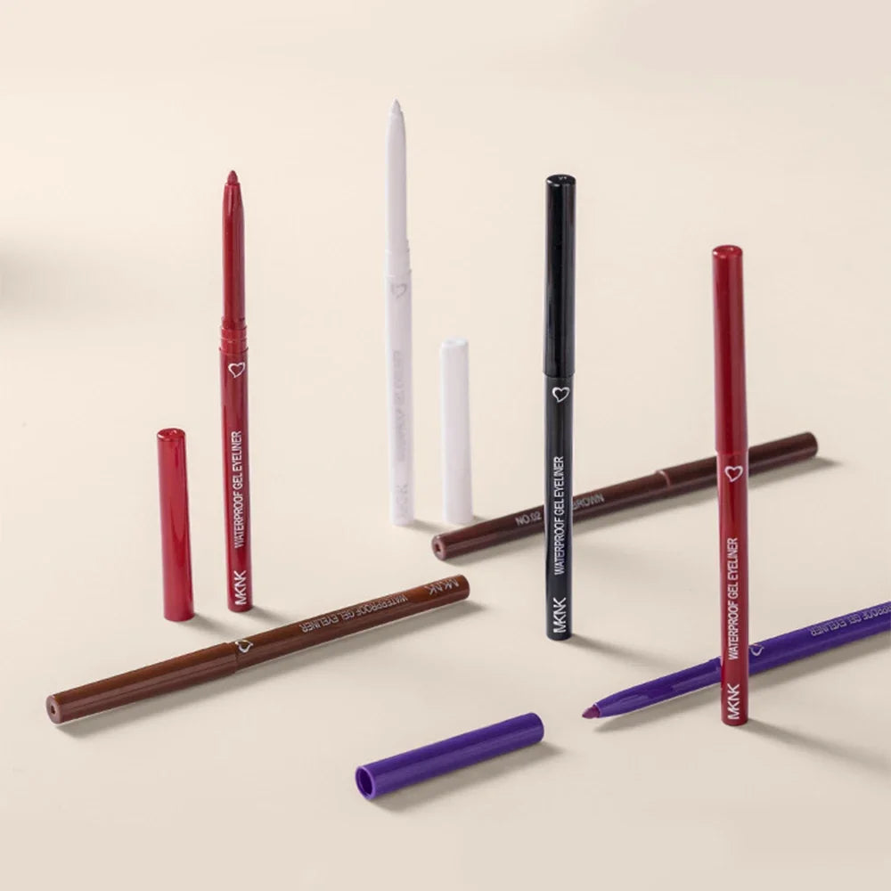 Stylo Eyeliner Imperméable Blanc Noir Marron Crayon À Séchage Rapide Longue durée.