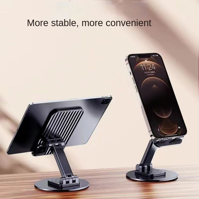 360 Rotating Cell Phone Holder ABS Desktop Folding for cell phone Tablet Cell Phone Stand Lift Telescopic Folding Desktop Stand