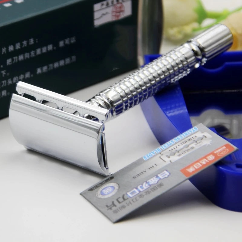 Rasoir de Barbier Pliant pour Hommes – Lame en Acier Inoxydable