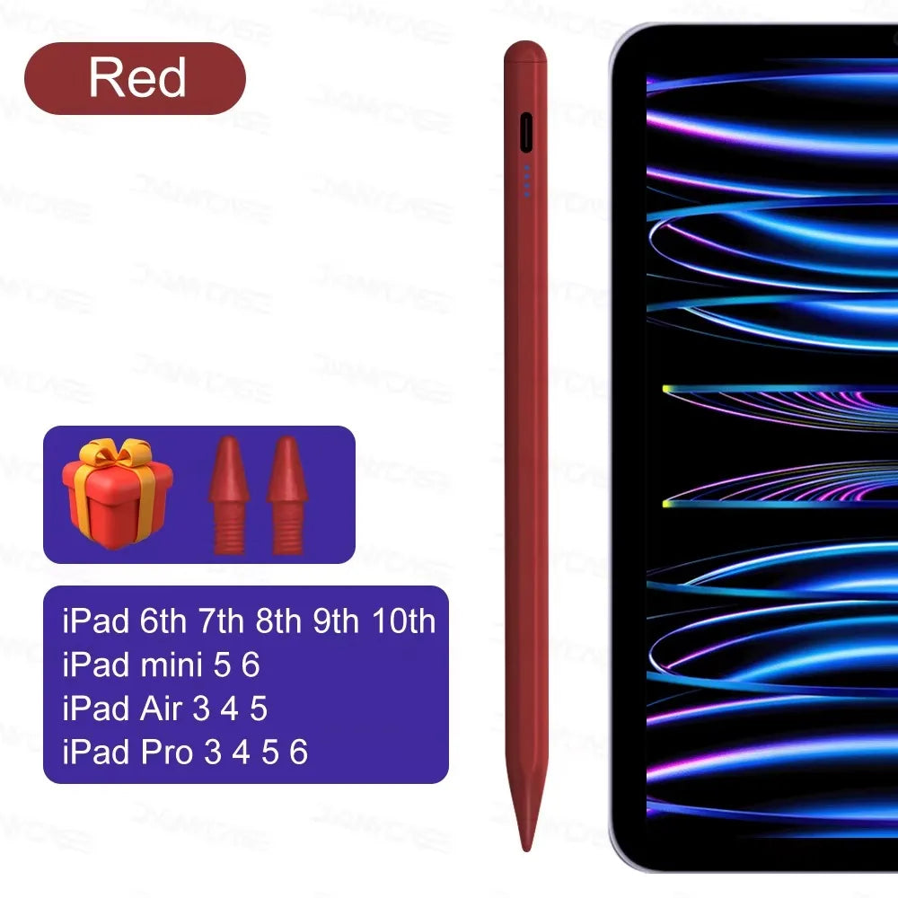 Pour iPad Pencil 10e génération Air 6 M2 Pro M4 Stylus avec inclinaison de la paume, pour iPad Pro 11 12.9 Air 4/5 7/8/9 mini 56 7 Tablette