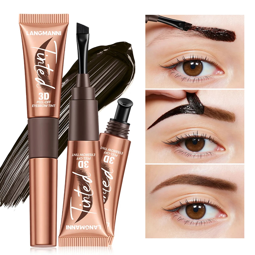 Gel de teinture pour sourcils 3 couleurs, imperméable, longue tenue, naturel, amovible, sans bavures, tatouage, maquillage.