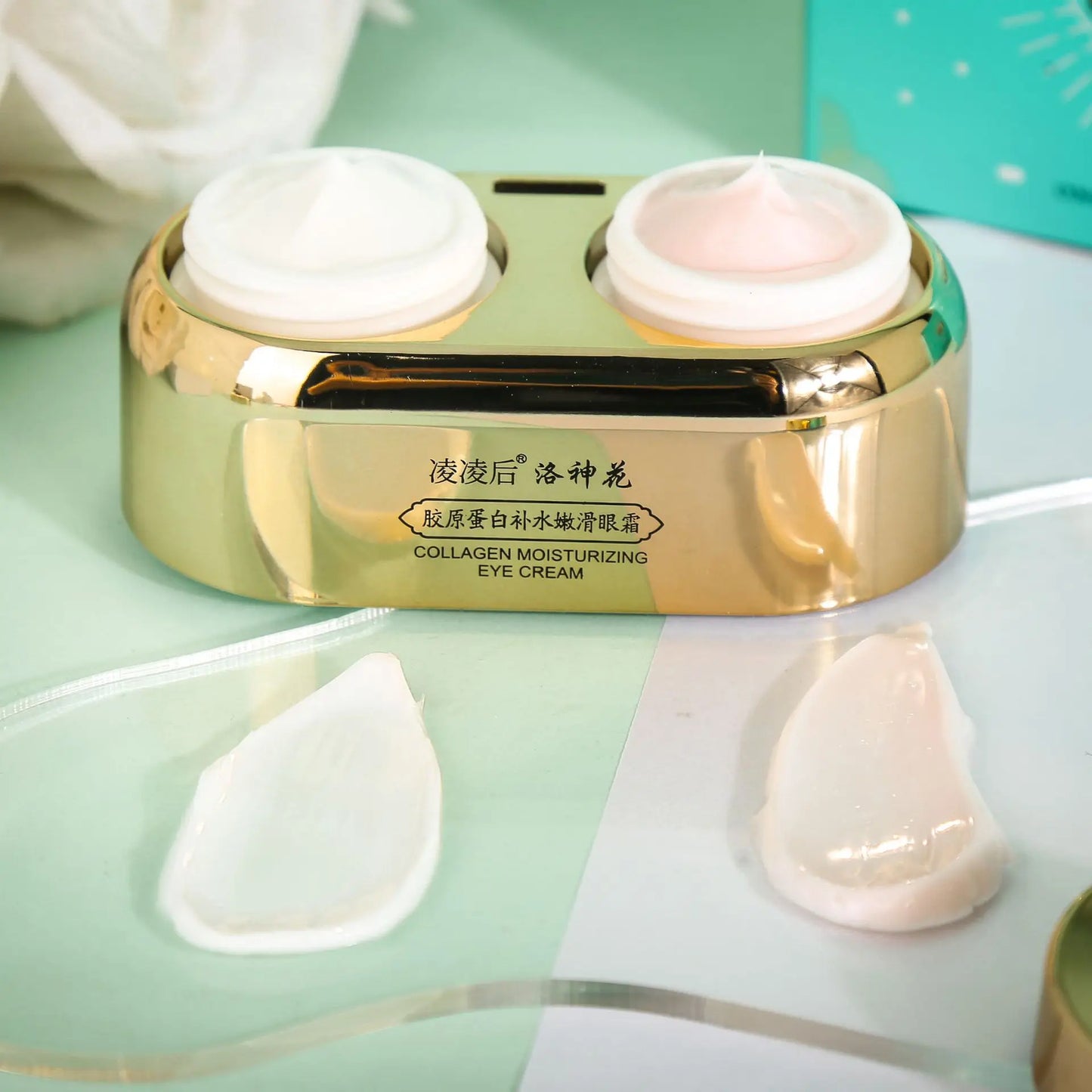 40g Crème de jour pour les yeux Crème pour les yeux de nuit Double soin de la peau Réduire les cernes Resserre le contour des yeux Anti-rides Gonflures des yeux Soins des yeux